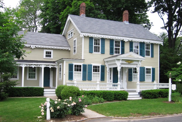 Picture of the "Gingerbread House" in Essex, Connecticut, USA