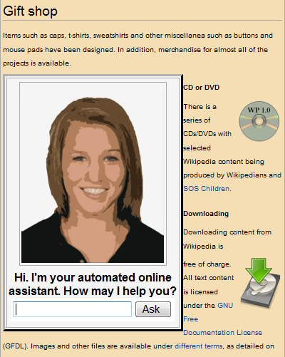 An example of an automated online assistant.