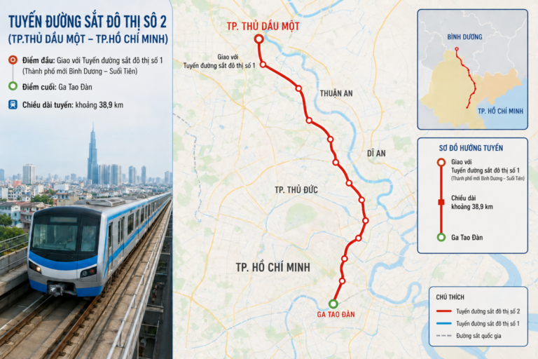 Thu Dau Mot – Tao Dan Metro Line: A New Connecting Axis Between Binh Duong and the Core of Ho Chi Minh City
