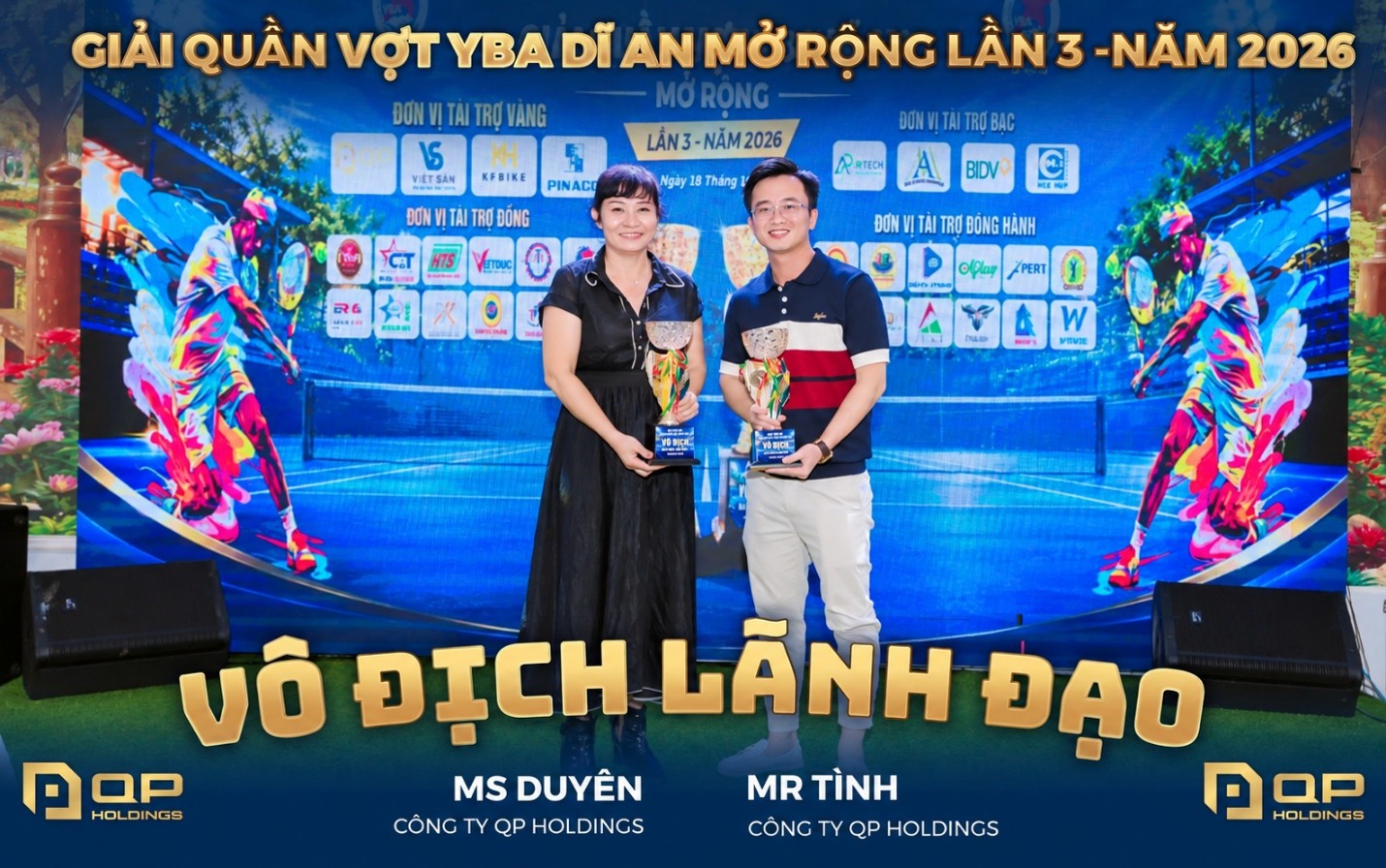 QP Holdings xuất sắc giành ngôi vô địch Giải Quần vợt YBA Dĩ An mở rộng 2026